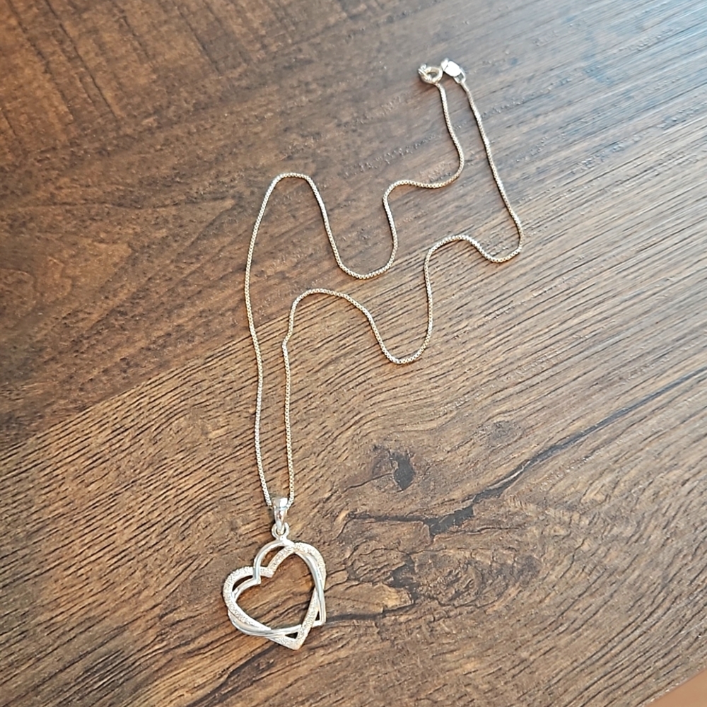 18" Double Heart Necklace